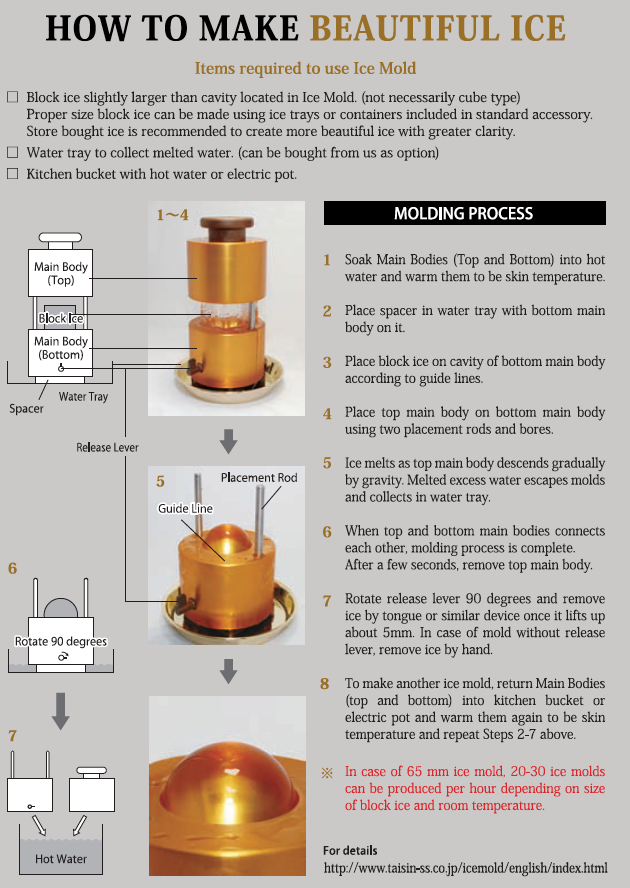 Taishin Ice Ball Mold for Perfect Ice Spheres