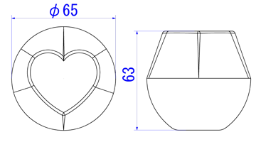 ハート65mm図面